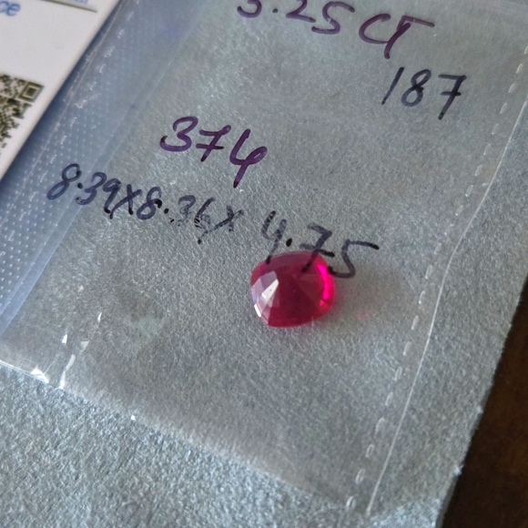 "Natural 3.25ct Red Ruby" - Picture 3 of 4